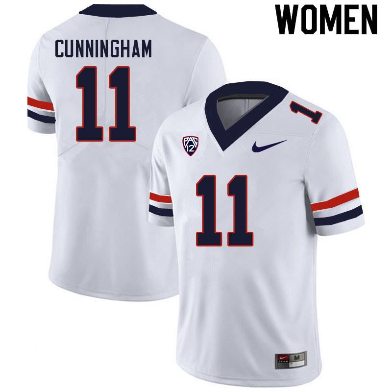 Women #11 Tayvian Cunningham Arizona Wildcats College Football Jerseys Sale-White - Click Image to Close